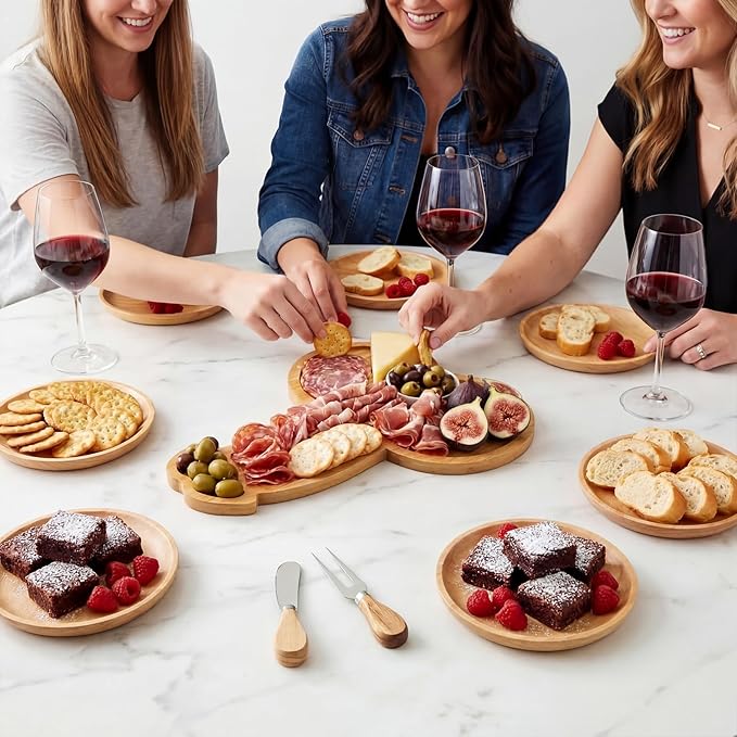 Patelai Penis Gifts Penis Shaped Cheese Board Set Funny Bachelorette Gifts Novelty Mini Bamboo Charcuterie Cutting Board with Cheese Knives Set Aperitif Platter for Kitchen, Parties, Housewarming