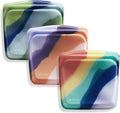 Stasher Silicone Reusable Food Storage Bags, 3-Pack, Reusable Freezer Bags, Microwave, Dishwasher, Oven Safe, Sous Vide, Premium Lunch Containers, Eco Friendly, Food-safe Silicone Snack Bag, Artivism | Reusable Food Bag