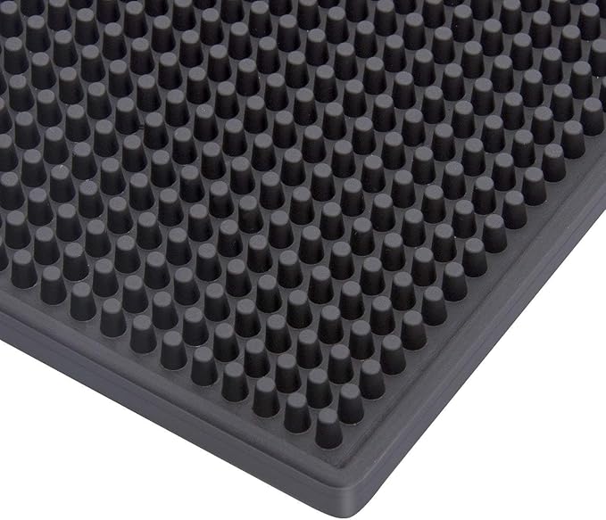 2 Pack Heavy-Duty Bar Mat Pad PVC Rubber Dish Drying Spill Matting for KTV Bar Glass Home (XL:24"x 12")