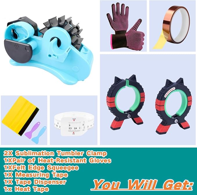 3-in-1 Size Tumbler Clamp for Sublimation,Cup Cradle for Crafting Tumblers,Sublimation Cup Holder Clamp for 15oz 20oz 30oz Cups,Mug Clamps for Sublimation,Tumbler Wrapper(Black)