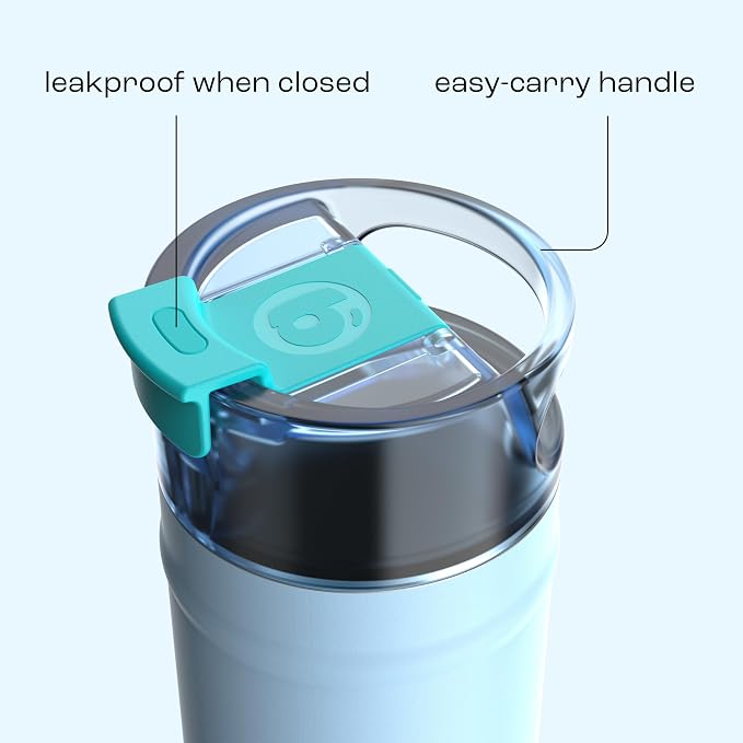 bubba 32 oz Dualsip Insulated Stainless Steel Water Bottle with Straw - Reusable, Leakproof, Lightweight, Dishwasher Safe, Lead-Free and BPA-Free, Daydreamin'
