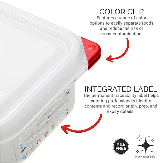 Araven Airtight Container, Food Pan with Lid for Storage in Kitchen and Restaurant, Full Size 6" Deep, 1 Count, Clear