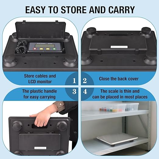 SurmountWay Large Shipping Scale, 440lb/0.2lb Digital Postal Scale with Tare/Count/Auto-Off Function, High Accurate Shipping Scale for Packages,Small Business,Luggage,Warehouse,Home (15.3"x11.8")