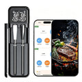 Smart Wireless Meat Thermometer for Grilling, Dual Probe Bluetooth BBQ Thermometer with 2 Probes Instant Read LCD & App Control for Smoker, Grill, Oven, Kitchen, Air Fryer Fathers Day Gift for Dad Men
