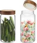 Glass Jar with Screw Top Lid 37oz Borosilicate Glass Spice Jars Seasoning Containers Kitchen Glass Food Storage Canisters for Pantry Liquid Tea Bath Salts Fermenting
