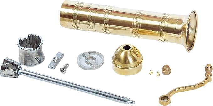 Original Greek Pepper Mill, European Style Salt and Pepper Grinder, 9-Inch (Brass)