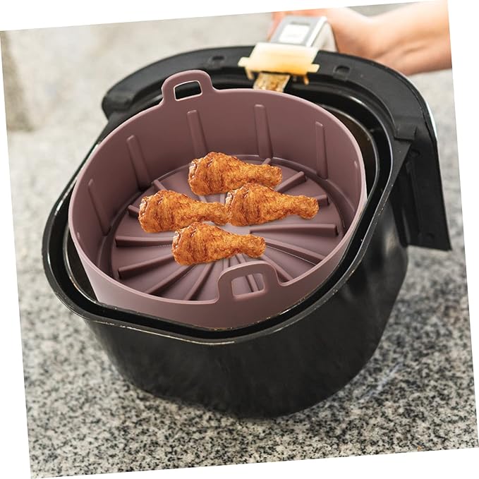 Silicone Air Fryer Liner Replacement for Basket Reusable Non-Stick Baking Tray for Air Fryers and Ovens Compatible