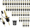 48-Pack Liquor Bottle Pourers with Adapters, Liquor Pour Spout Adapters set for for Large Olive Oil Bottles and Liquor Bottles - Up to 1 Inch/25mm Neck Converts Any Spout into a Large Pour Spout,Gold