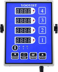 Kitchen Timers for Cooking – 4 Channel Commercial Kitchen Timer Restaurant Kitchen Supplies – Stainless Steel LED Technology Kitchen Timer Digital – Reminder Function, Loud Alarm, Blue