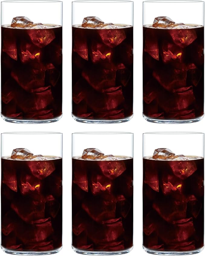 Toyo Sasaki Glass USURAI B-09129 Whiskey Glass, Rock Glass, 18.0 fl oz (560 ml), Set of 6, Shatter Resistant, Cup, Made in Japan, Dishwasher Safe