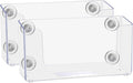 Marketing Holders 2 Pack Magnetic Postcard Holder Holds 5" Wide Booklets Take One Display Metal Wall Mount Horizontal Recipe Card Bin Perfect for Index Card Clear Acrylic Mounted on Filing Cabinet