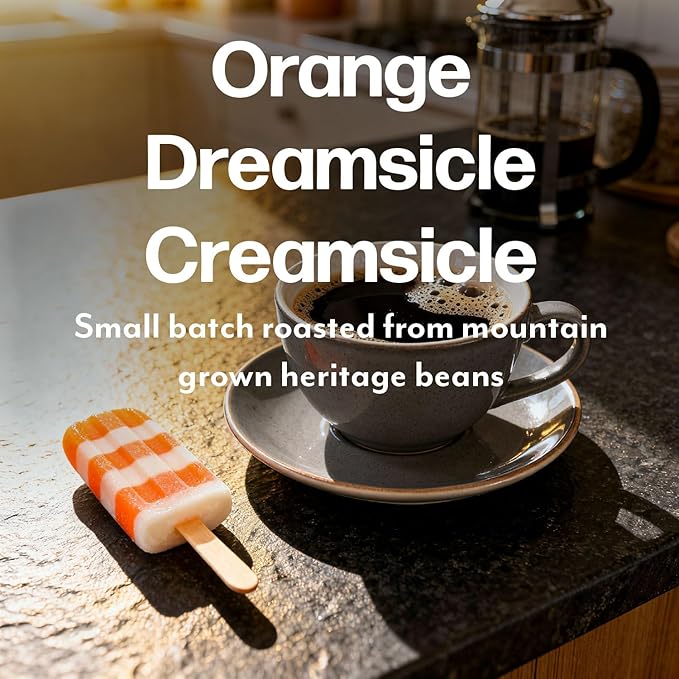 Maud's Orange Creamsicle Flavored Coffee Pods, 18 ct, Medium Roast Flavored Coffee in Single Serve Pods – 100% Arabica Beans, Compatible with Keurig K Cups Maker