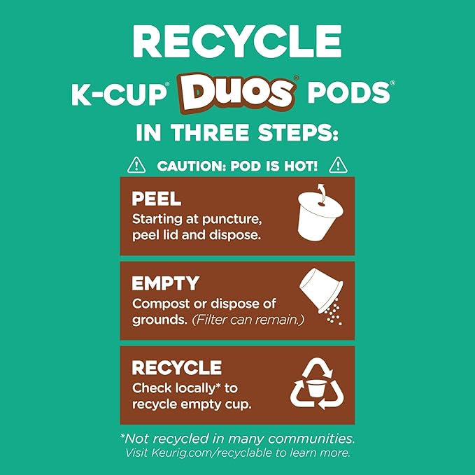 The Original Donut Shop Duos Coconut + Mocha Keurig Single-Serve K-Cup Pods, Medium Roast Coffee, 96 Count