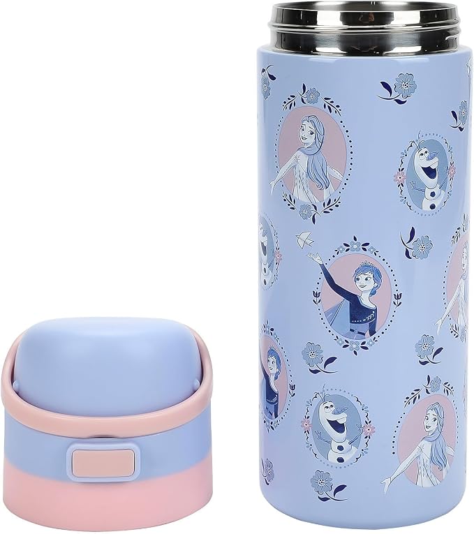Bioworld Frozen All-Over Character Print 24 Oz Stainless Steel Water Bottle
