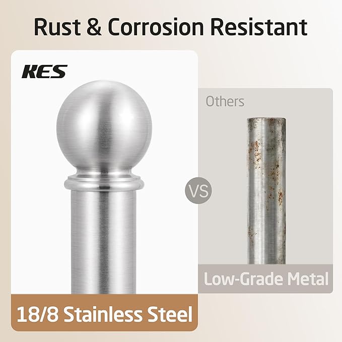 KES Anti-Slip Marble Paper Towel Holder Countertop with 2X Weighted Base, Rustproof 18/8 Stainless Steel Freestanding Paper Towel Roll Holder for Kitchen, Antique Brushed Steel, KPH208-2