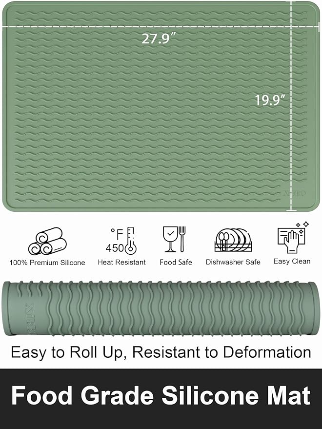XiFEO Stove Top Covers for Electric Stove, Food Grade Heavy Duty Silicone Glass Stove Top Cover Protector, Induction Cooktop Protector, Heat Resistant Range Ceramic Stove Top Covers Mat, Oven Cover