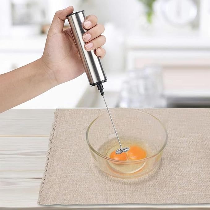Rechargeable Milk Frother Handheld Electric Foam Maker Whisk Drink Mixer Foamer for Latte Cappuccino Ergonomic Design Hand Mixer