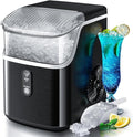 Antarctic Star Nugget Ice Maker Countertop,Ready in 6 Mins, 36Lbs Every 24H, Self-Cleaning, One Button Operation,for Home/Kitchen/Camping/RV. (Black)
