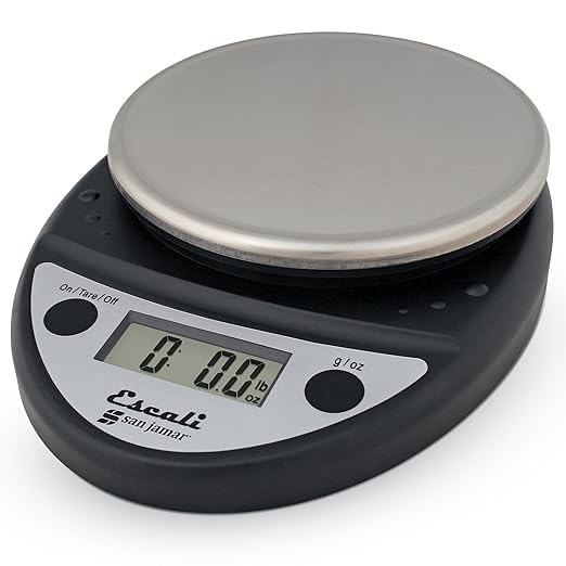 San Jamar SCDGP11BK Professional Round Digital Food Kitchen Scale, 11 lb Capacity, Black