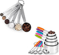 U-Taste 18/8 Stainless Steel Measuring Spoons Set for Dry and Liquid Ingredients(Set of 6), aU-Taste 18/8 Stainlessnd Upgraded Measuring Cups and Spoons Set of 10 with Reinforced Welded Handle (Color)