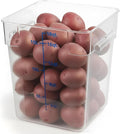 FSE 373-FC18C Food Container, 18 Qt Square Clear Storage Container with Measurement Markings, Stackable Space-Saving Design, Durable Construction, NSF, Lid Sold Separately