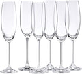 Lenox Champagne Flutes, Tuscany Classics 8 Oz Champagne Glasses Set of 6, 1.5 x 10-inch, Clear European Glass, Stemware, Dishwasher Safe, Wedding Decor, New Years, 8 Oz Flute Glasses (6-Piece)