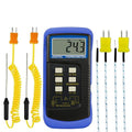 DANOPLUS Digital K Type Thermometer with 4 Thermocouples, Dual Channels Thermocouple Tester with MAX/MIN/AVG Temperature Measurement (-501300C)