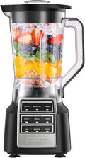 Ganiza Smoothie Blender Max 1800W, Professional Blenders for Kitchen | 64 oz Large Capacity Pitcher, 3 Manual Speeds Maker for Smoothies, Shakes, Frozen Drinks, Sauces, Salsa, Full-Size Countertop