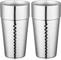 Beasea Stainless Steel Cups 19 oz, 2 Pack Large 18.6oz 550ml Stainless Steel Tumbler Stackable Double Wall Insulated Metal Drinking Glasses for Home Restaurant Office Party Camping