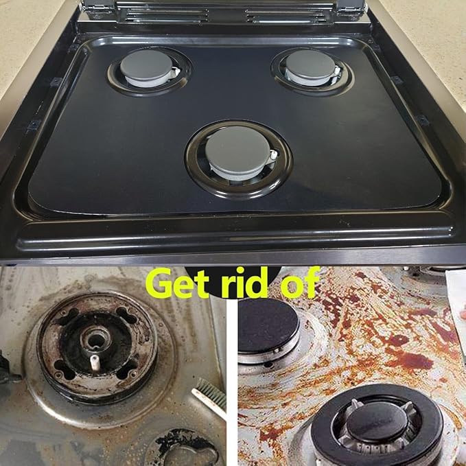 3-burner Stove Top Guard liner For Furrion Greystone RecPro Gas Range stove oven Non-Stick Teflon Stove Cover Mat Set 0.3mm thickness,BPA and PFOA Free Protector Liner