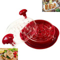 Chicken Shredder Tool Twist Large Capacity – Heavy Duty Meat Shredder for Chicken Breast, Pulled Pork & Beef – Visible Lid, Anti-Slip Base, BPA Free, Dishwasher Safe – Fast Meal Prep Tool (Red)