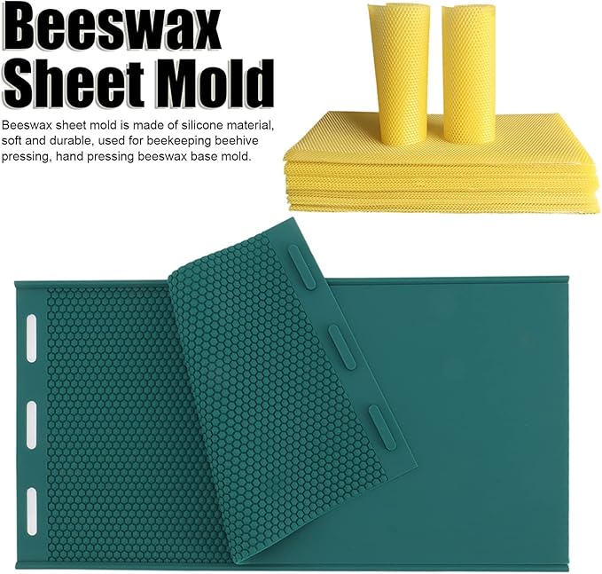 Silicone Beeswax, Flexible Beeswax Press Honeycomb Sheets Making, Reusable Beeswax Sheets Beekeeping Supplies, Beehive Sheet