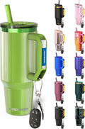 Thicc Buddy - 40 oz Stainless Steel Vacuum Insulated Tumbler with Lid and Straw for Water - Travel Mug Cupholder Friendly - Gifts for Women Men Him Her (Margarita)