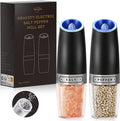 5 in 1 Blender and Food Processor & Large Capacity Gravity Electric Pepper and Salt Grinder Set