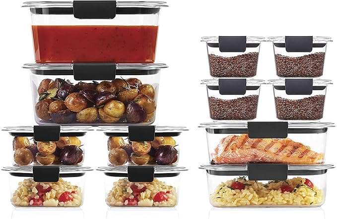 Rubbermaid Brilliance Glass and Plastic Food Storage Containers (30 Pieces)
