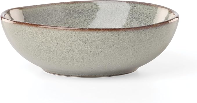 Oneida Dinnerware Sets, Organic Shades Gray 12-Piece Dinnerware Set, Set for 4, Service For 4, Stoneware Material, Dishwasher and Microwave Safe, Plates And Bowls, Dinner Dishes, Home (Gray, 12 Piece)