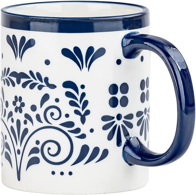10 Strawberry Street Talavera Dinnerware, Set of 6 (14 fl oz Mugs)