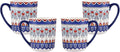Bico Boho Totem Ceramic Coffee Mugs Set of 4, 16 oz Large Tea Cups with Handle, Aesthetic Latte Mugs for Cappuccino Cocoa, Lead-Free, Dishwasher and Microwave Safe, Housewarming Gift
