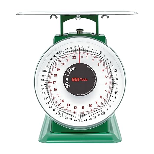 Tada 50lb Heavy Duty Mechanical Dial Kitchen and Food Scale with Stainless Steel Platform