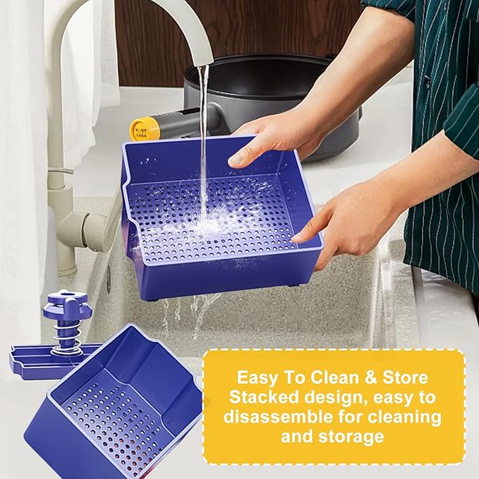 Tofu Press for Vegan, Dishwasher Safe & BPA Free Tofu Press Adjustable Tofu Maker for Firm or Extra Firm Tofu 2 Level Pressure Tofu Press Box with Water Drainer BPA Free
