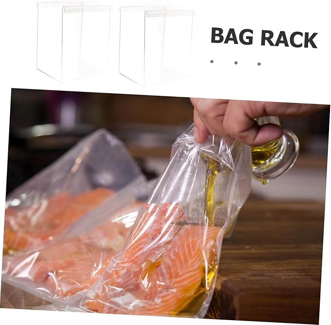 2pcs Food Storage Bag Holder Stand Versatile Freezer Bag Organizer for Kitchen Camping Meal Prep Sturdy Design for Convenient Food Preparation and Storage