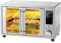 NEWBULIG 30QT Smart Air Fryer Toaster Oven Combo, 13-in-1 Double-Door Airfryer Oven, 0-450°F Temperature Control, 0-250°F Probe Control, Rotisserie & Mesh Basket, Professional Home Cooking
