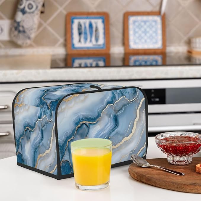 Blue Marble Beautiful 2 Slice Toaster Cover Dust And Fingerprint Bread Maker Cover Bakeware Protector Washable Appliance Covers Kitchen Accessories For Home Kitchen Women Gift