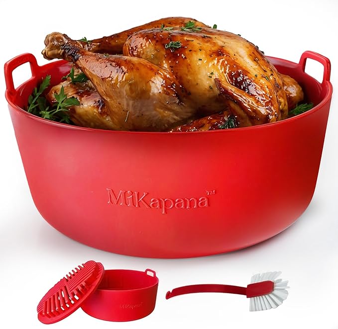Air Fryer Liners Reusable, Silicone Air Fryer Liners 7.5" for 3–5 QT, Sturdy Airfryer Liners, Air Fryer Silicone Liners, Non-Stick Air Fryer Accessories
