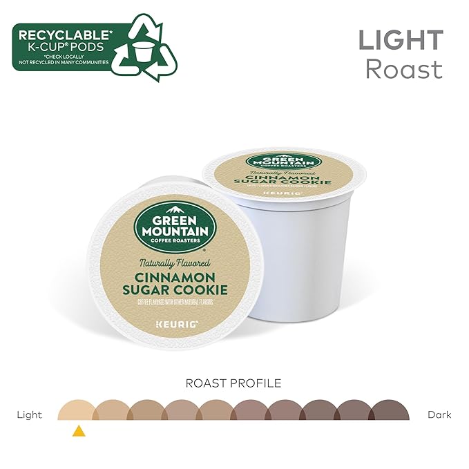 Green Mountain Coffee Roasters Cinnamon Sugar Cookie Coffee, 10 Count