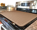 YUHFERA Stove Top Cover for Electric Stove - Silicone Stove Mat for Glass Top, Glass Cooktop Protector, XL Dish Drying Mats For Kitchen,Oven Covers for Electric Stove (Caramel,30 x 21)