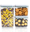 Pop Top Food Storage Containers, 3-Piece Pantry Containers with Lids Airtight, BPA Free Pop Containers for Food Storage, 2 * 1.3Qt+2.9Qt