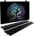 Stove Cover Stove Covers For Electric Stoves Foldable Multipurposeglass Top Protector Thick Natural Rubber Anti-Slip Coating Expands Usable Space (27.9x20 Black) (Tree of Life 2)