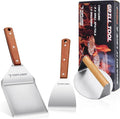 PURPLEBIRD Smash Burger Press Kit 3PCS Set, Stainless Griddle Spatulas Set with Professional Burger Smasher for Griddle, Heavy Duty Grill Press for Smash Burgers BBQ Grilling, for Men