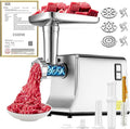 5.0 Upgrade Electric Meat Grinder【 3500W Super Motor】【SGS Certified SUS304 Blade & Plate】3-Second Fast Meat Grinding, Perfect For Meat Grinders For Home Use (SILVER)